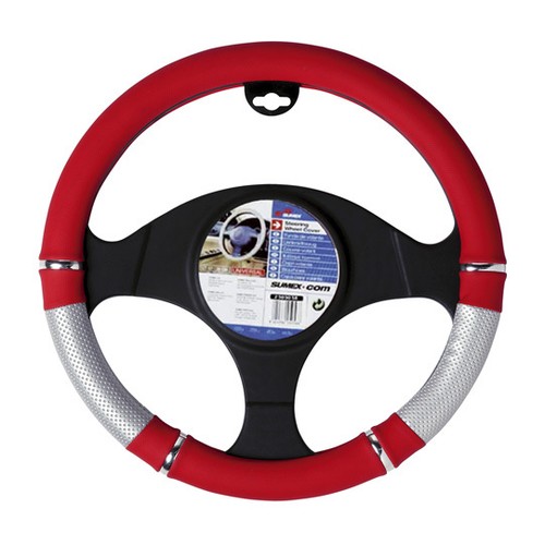 Silver red car - red, steering