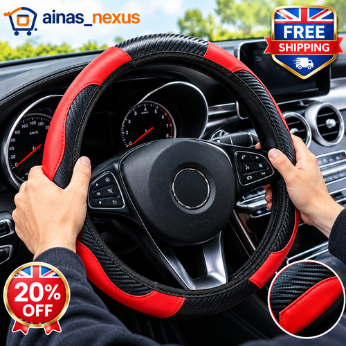 Leather car steering - leather,