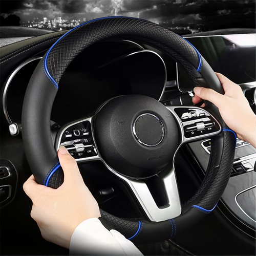 Leather black car - car, steering
