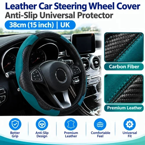 Leather car steering - leather,