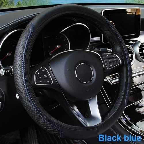 Leather car steering wheel - steering,