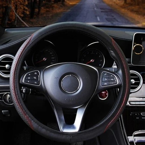 Leather car steering - car,