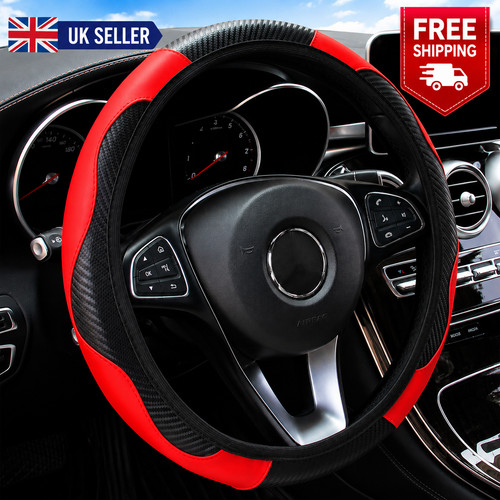 Leather car steering - steering, wheel