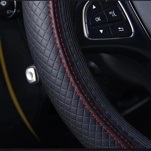 Leather car steering wheel - car,