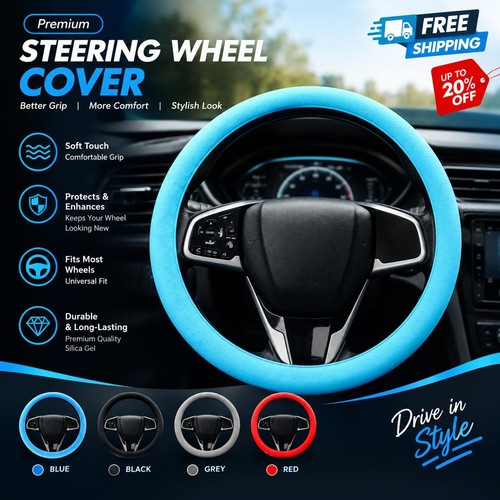 Non slip steering wheel cover - non-slip,