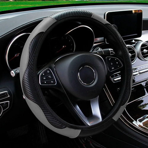 Leather car steering - leather,