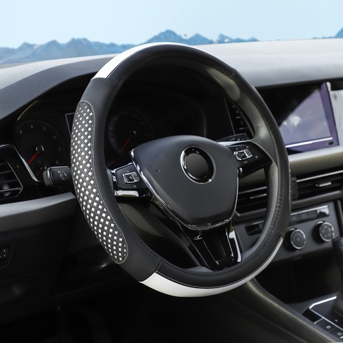 White car steering - wheel, cover