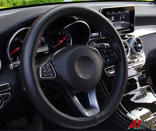 Leather car steering - leather,