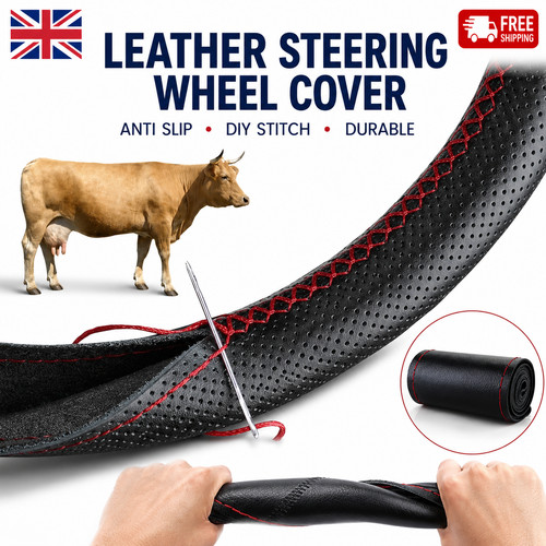 Steering wheel cover leather - steering,