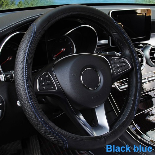 Leather car steering - steering, wheel