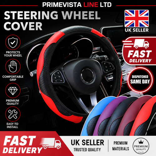 Leather car steering wheel - steering,