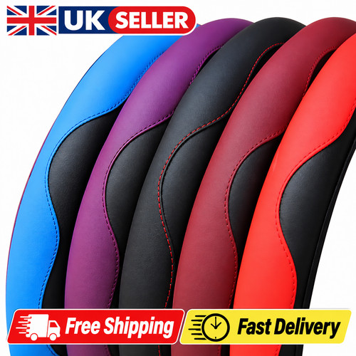 Leather car steering wheel - steering,